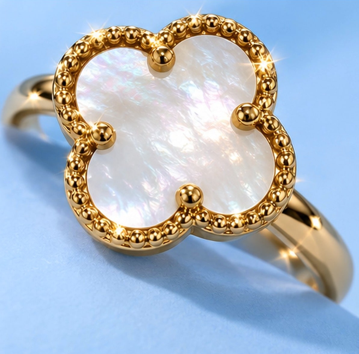 Gold ring in the style of cartier
