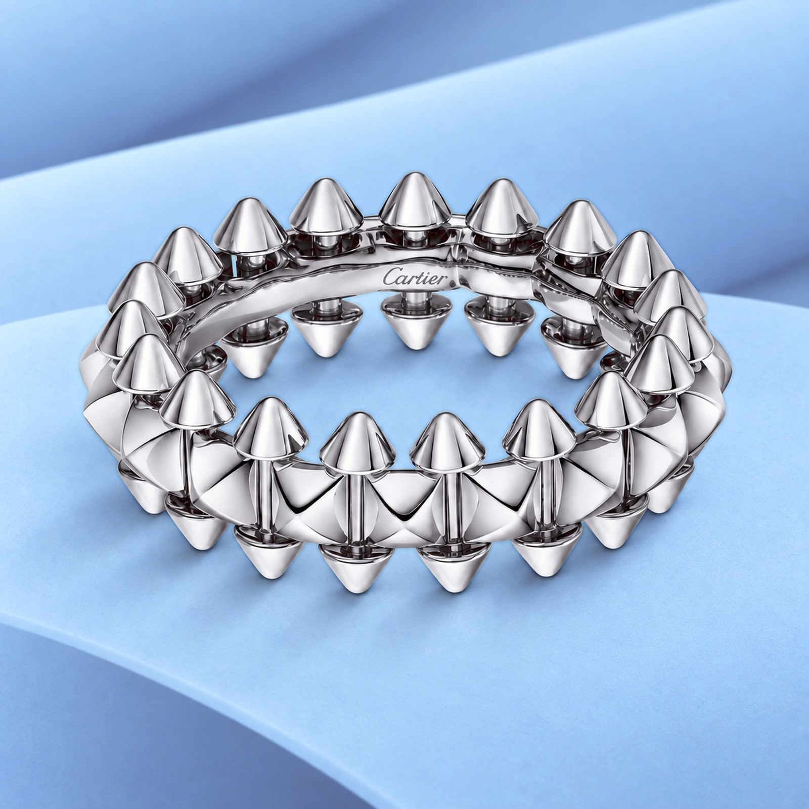 Gold ring in the style of cartier