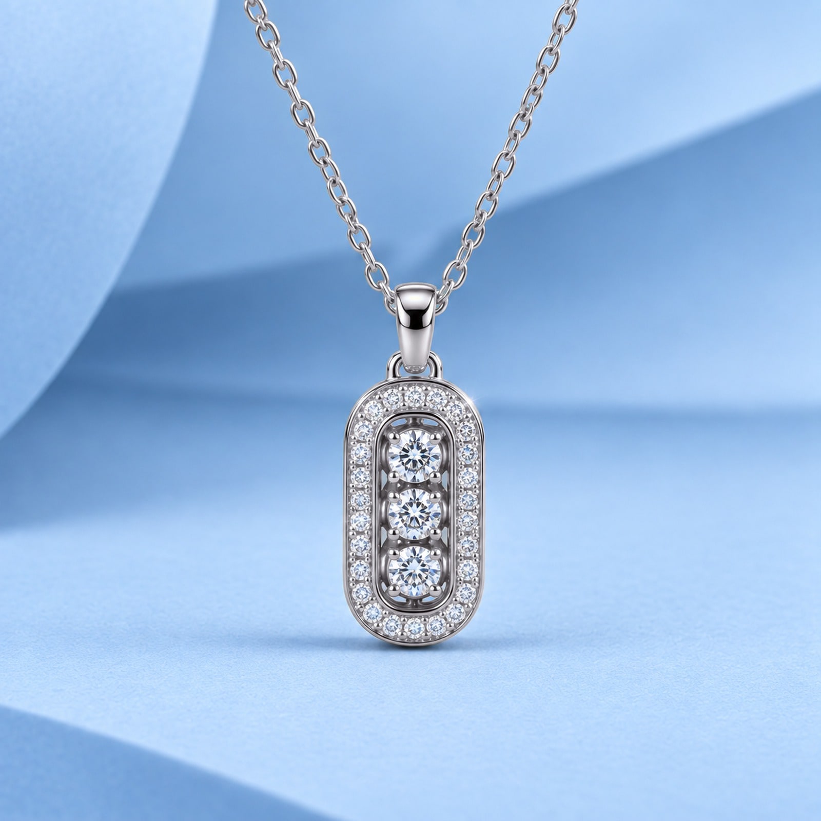 Gold necklace with diamonds in the style of messika
