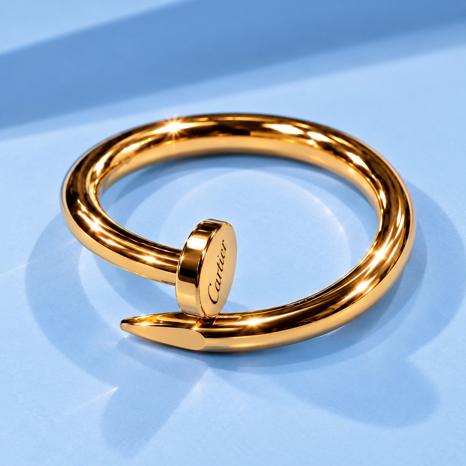 Gold ring in the style of cartier
